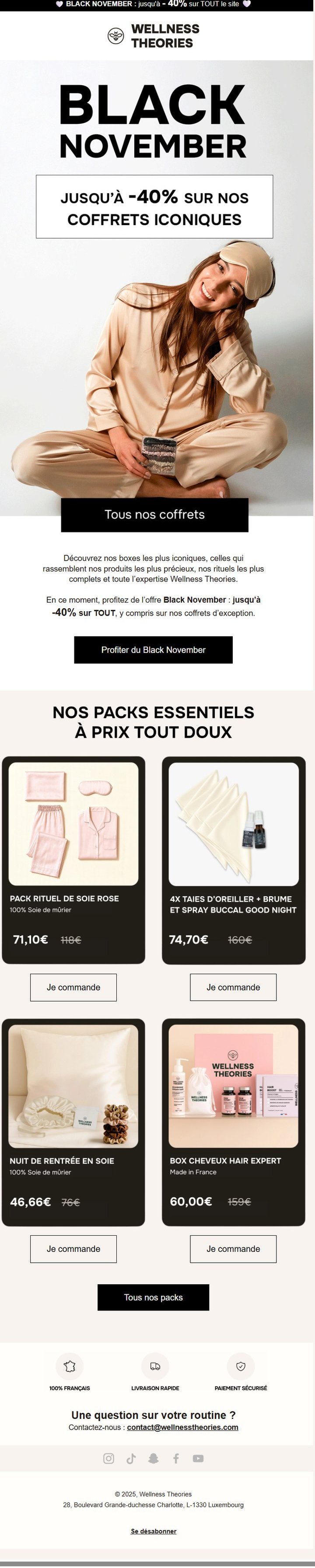 Création email conçue par Emailio pour une marque e-commerce