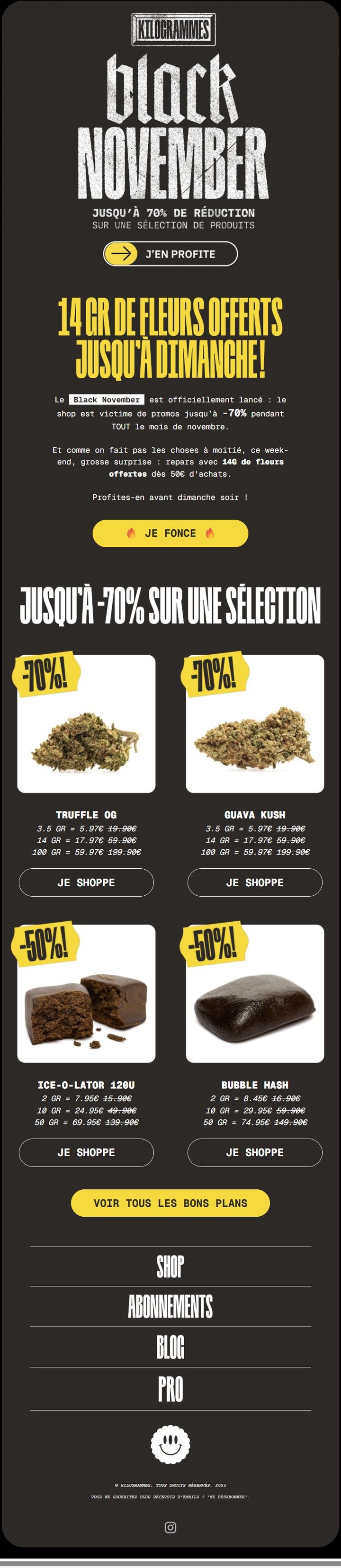 Création email conçue par Emailio pour une marque e-commerce