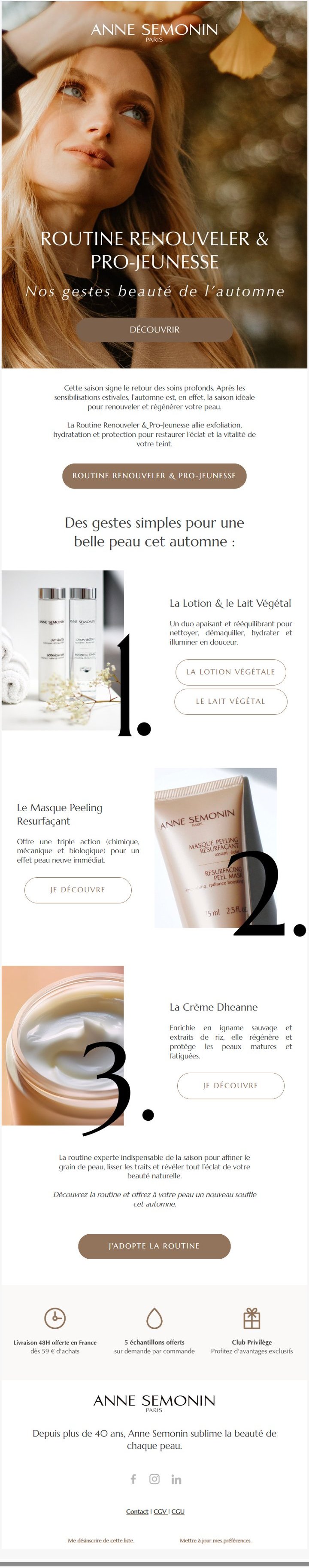 Création email conçue par Emailio pour une marque e-commerce