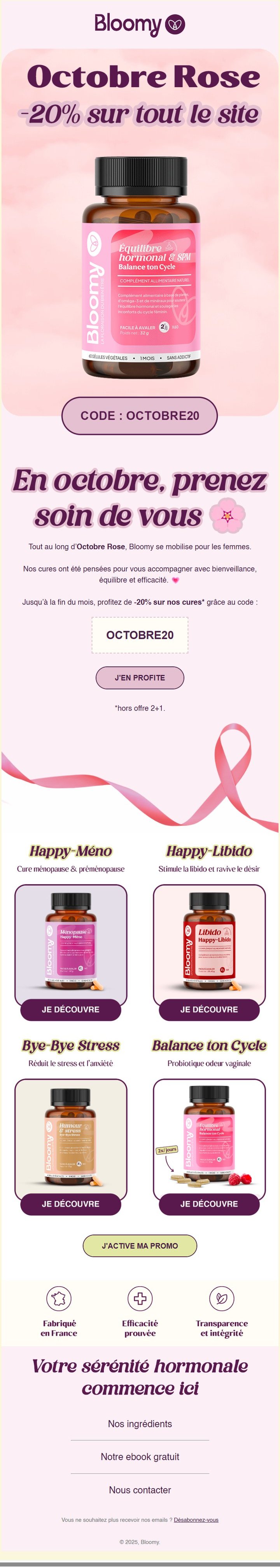 Création email conçue par Emailio pour une marque e-commerce