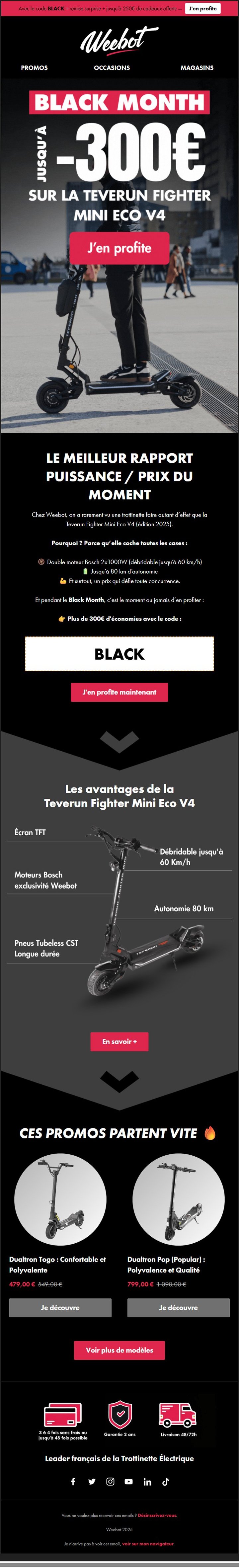 Création email conçue par Emailio pour une marque e-commerce