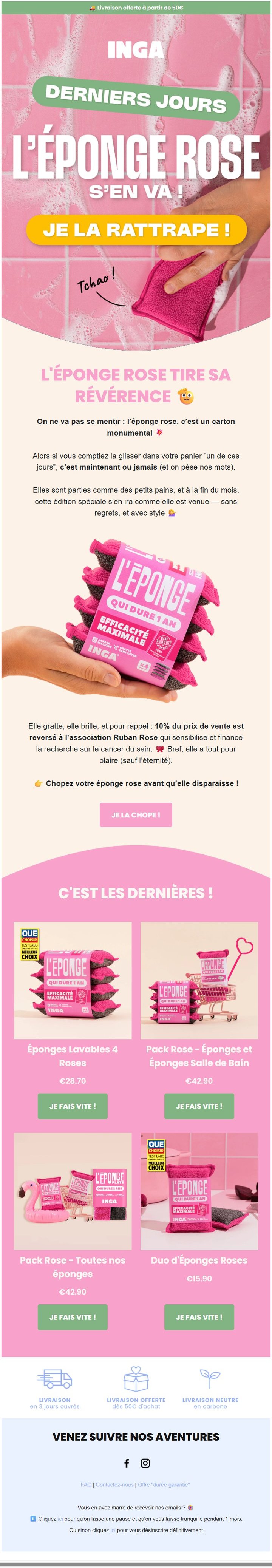 Création email conçue par Emailio pour une marque e-commerce
