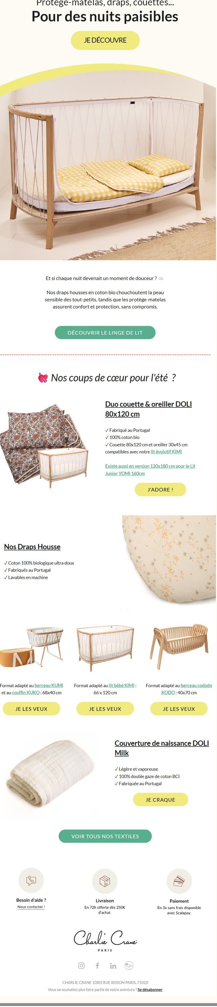 Création email conçue par Emailio pour une marque e-commerce