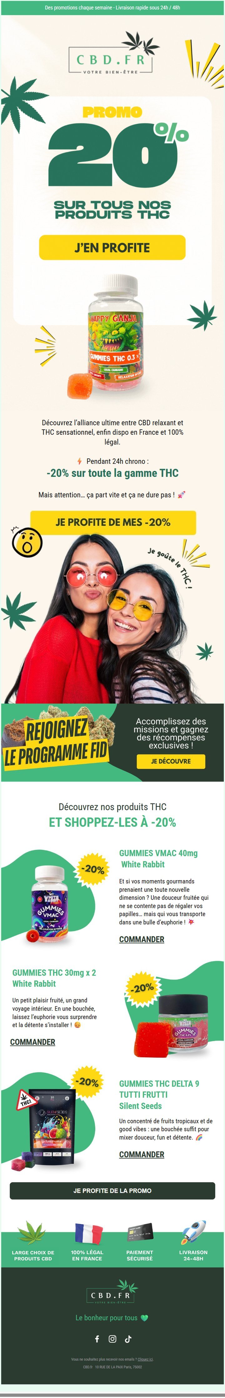 Création email conçue par Emailio pour une marque e-commerce
