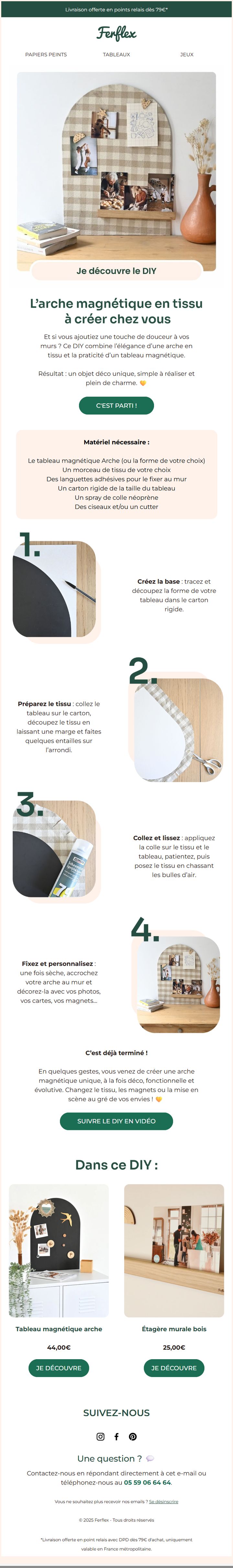 Tuto déco conçu par Emailio pour Ferflex (décoration murale magnétique)